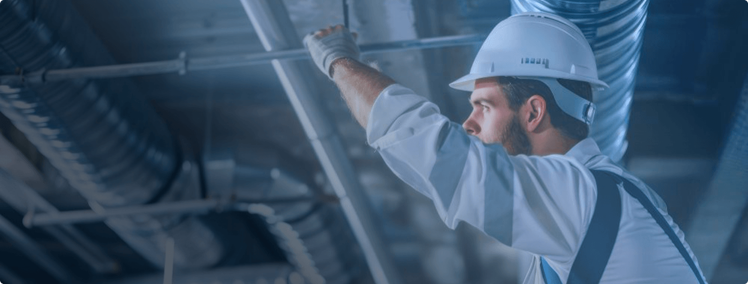 HVAC technician at work